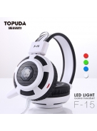 Wired headphone with led headset